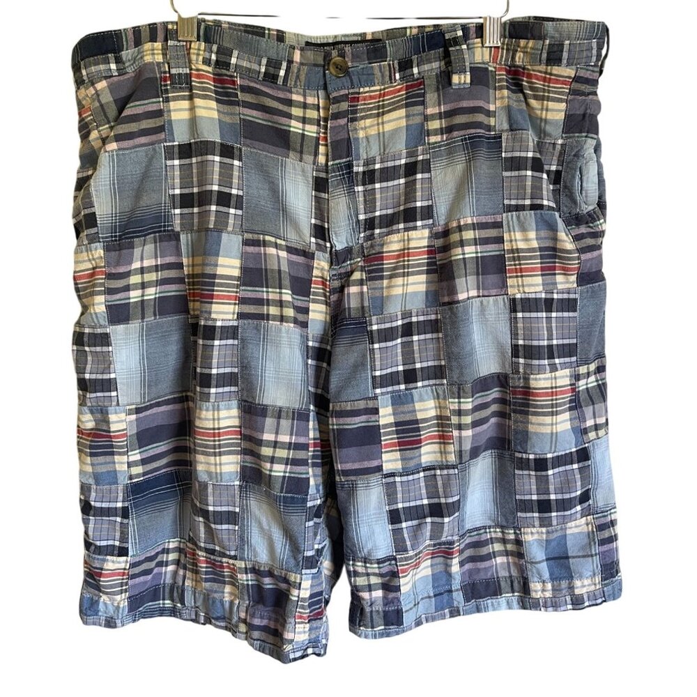 Y2K 90s Old Navy Madras Plaid Shorts 100% Cotton US 40